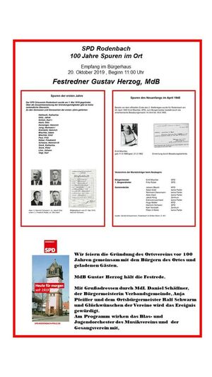 Ankündigung 100 Jahre OV